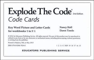 Explode the Code Cards, Books 1-3